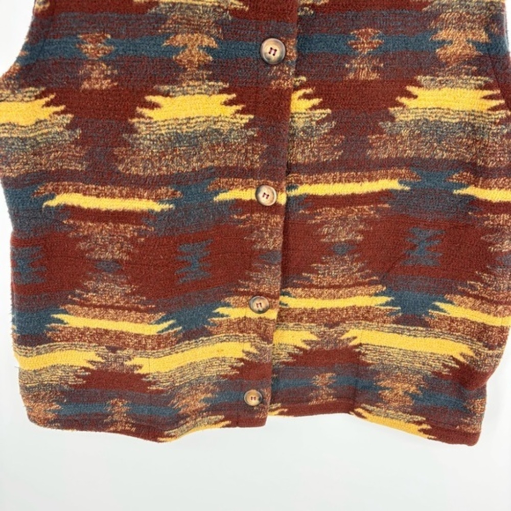 Bear Ridge Outfitters Fleece Vest Aztec Tribal Print Large Outdoor Cabincore - Picture 4 of 12